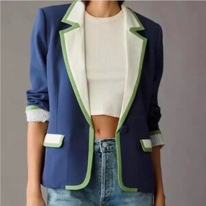Anthropologie Maeve Colorblock Blazer NWT